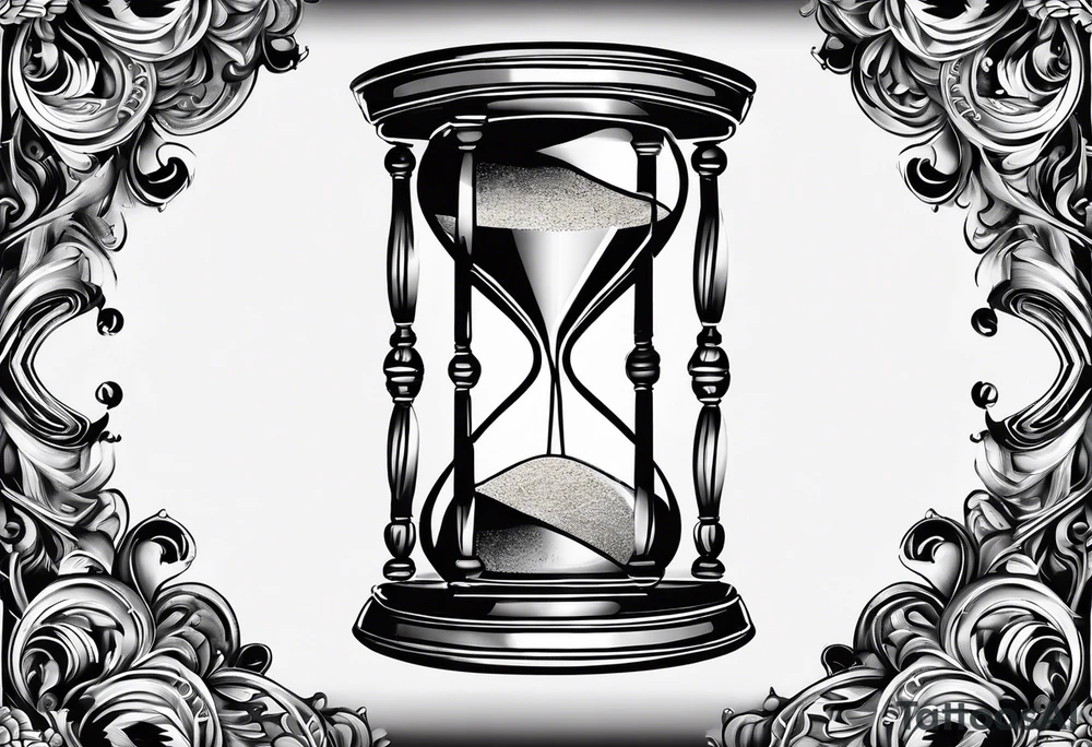 making time count. wristwatch sand flying around hourglass tattoo idea making time count. wristwatch sand flying around hourglass tattoo idea