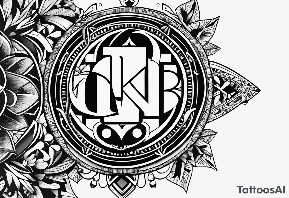 wrist tattoo with 
letters 
MKB tattoo idea