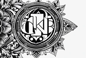 wrist tattoo with 
letters 
MKB tattoo idea