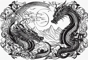 combine this into prompt for AI tatoo generator - power of birth date: which is 18 of April, 1988 year of dragon. it should demonstrate сonfidence and determination, spiritual strength and growth tattoo idea