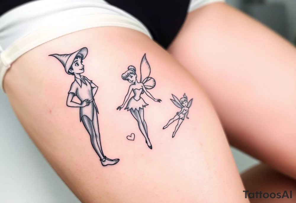 Peter pan, Tinker Bell and Wendy tattoo idea