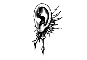 Prison ghetto ese tattoo idea behind the ear vertical tattoo idea
