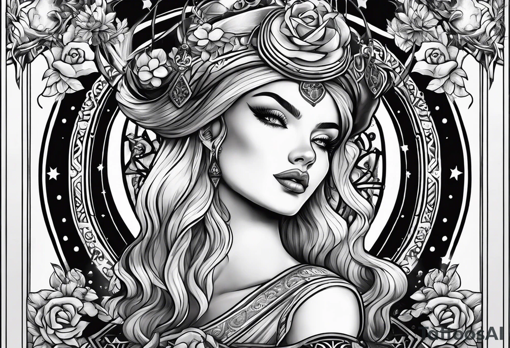 The fool tarot character as a woman tattoo idea