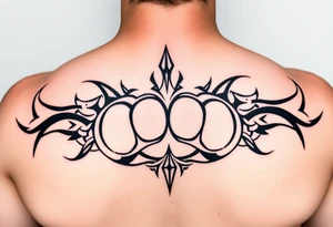 brass knuckles gangster vibe tattoo idea