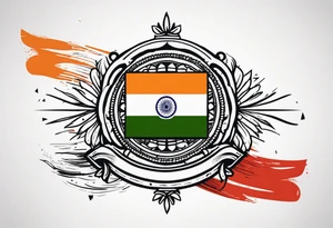 Indian Flag with an FAZE letters tattoo idea