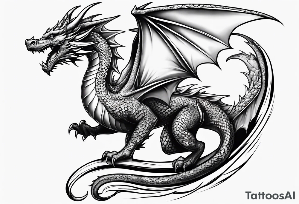 Dragon full body tattoo idea