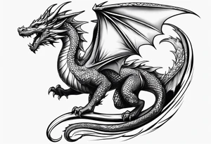 Dragon full body tattoo idea