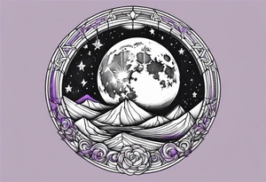 An amethyst moon tattoo idea