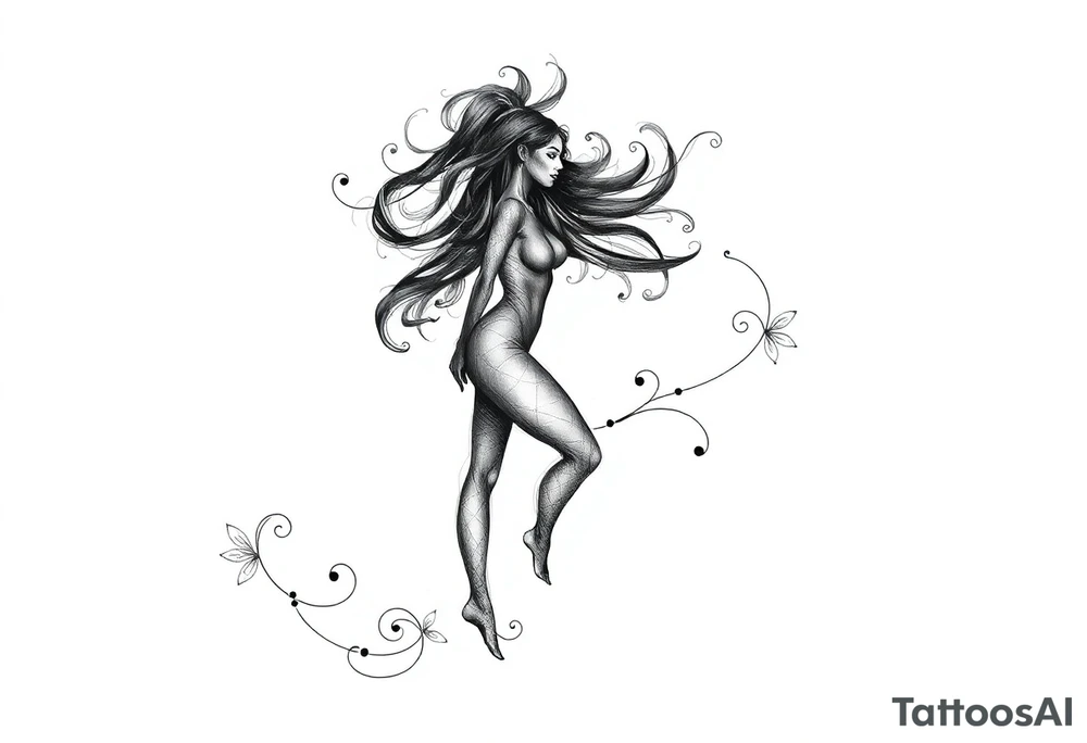 black woman stepping into a stronger, wiser version of yourself after a difficult chapter. tattoo idea