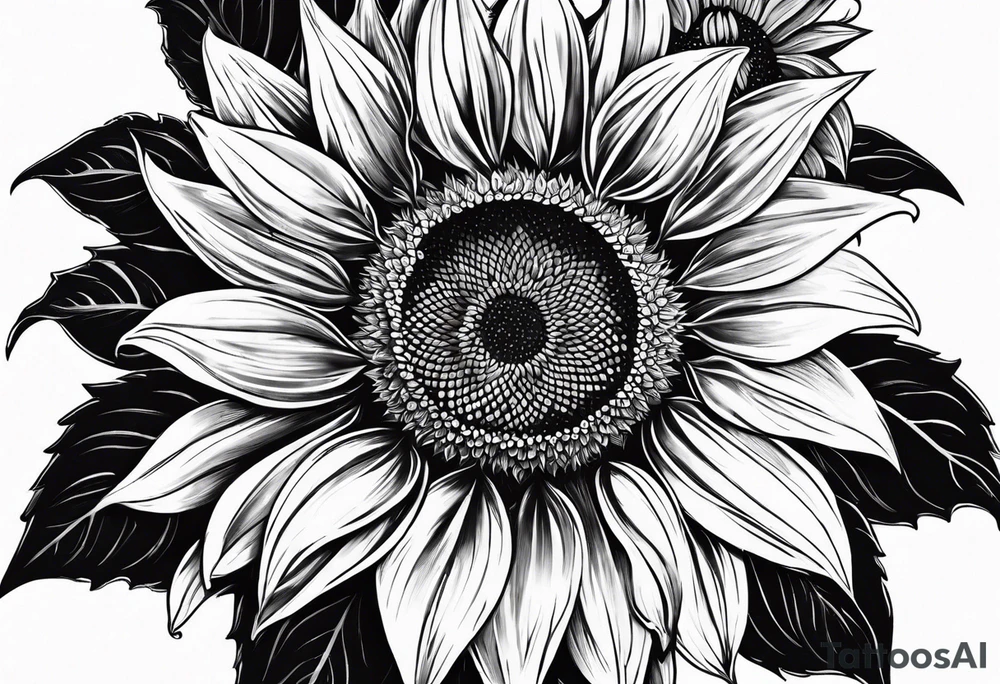Sunflower sleevr tattoo idea