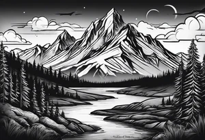 mountains tattoo idea