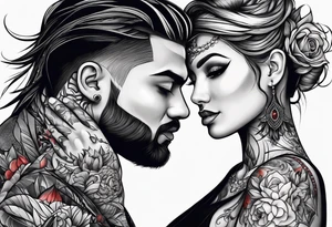 Matching couple tattoo idea