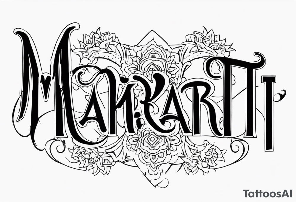 Mararti bitch text tattoo idea