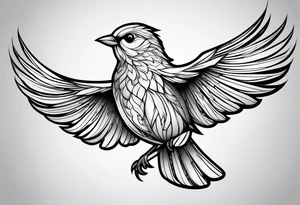 small bird few detail as possible tattoo idea