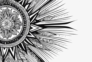 Sun rays tattoo idea