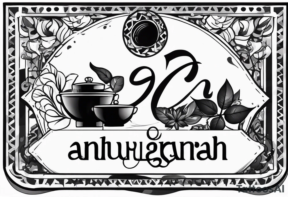 Write my name Anugrah Setyawibawa with creamy chef way accent tattoo idea