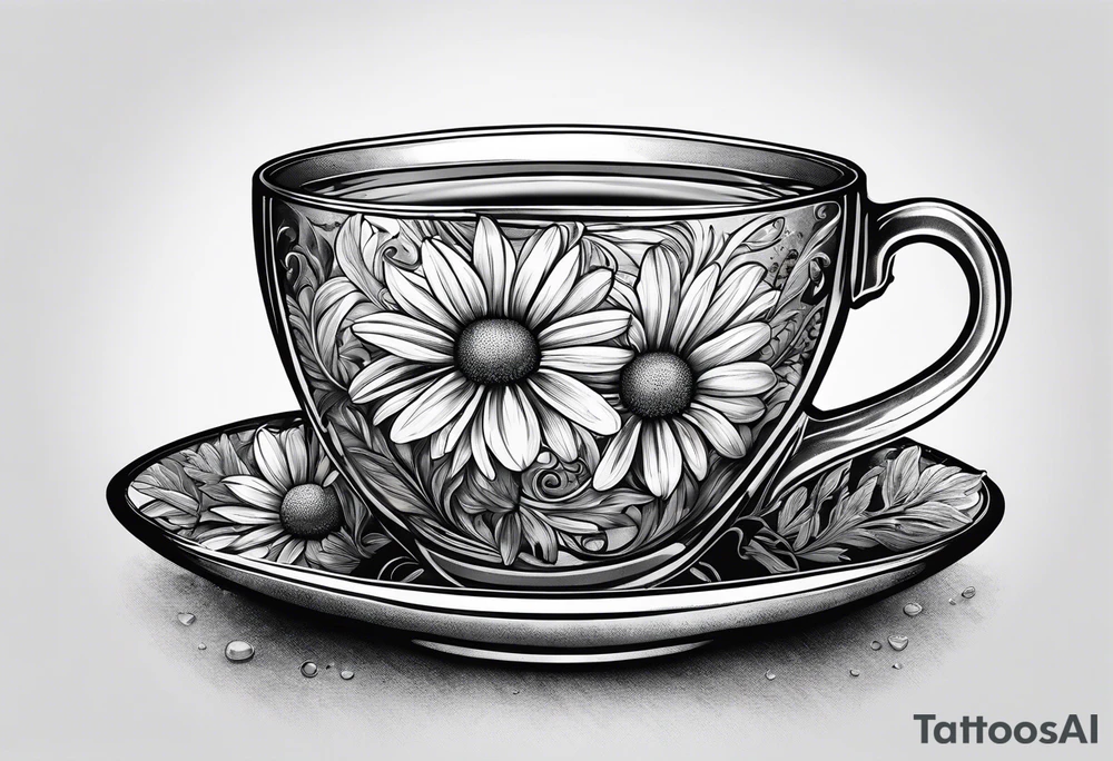 Chamomile tea tattoo idea