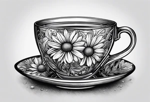 Chamomile tea tattoo idea