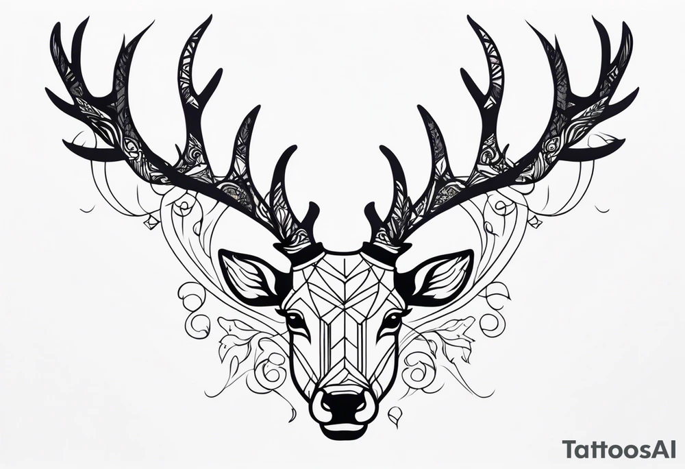 Reindeer antlers tattoo idea