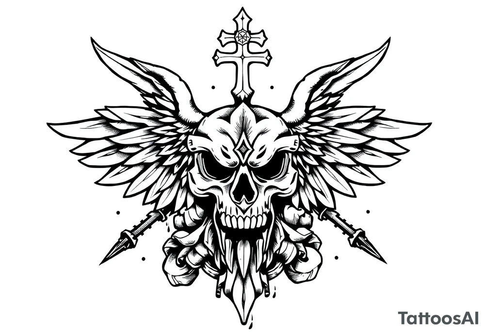 American heritage, with Christian traditions tattoo idea