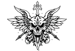 American heritage, with Christian traditions tattoo idea
