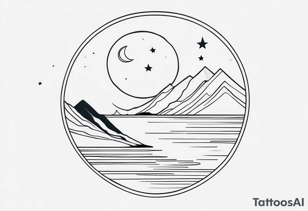 Moon tattoo idea