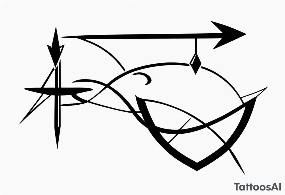 Little tatoo Sagittarius tattoo idea