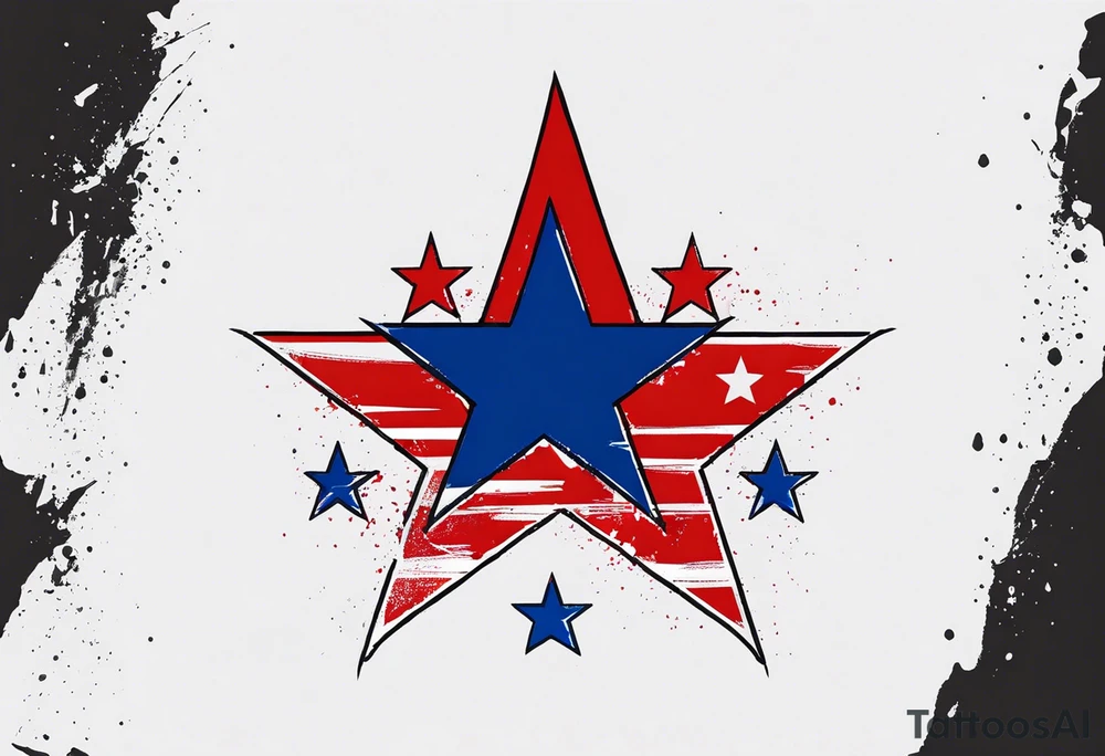 Sakartvelo flag, dirty, ripped, 
europe flag stars tattoo idea