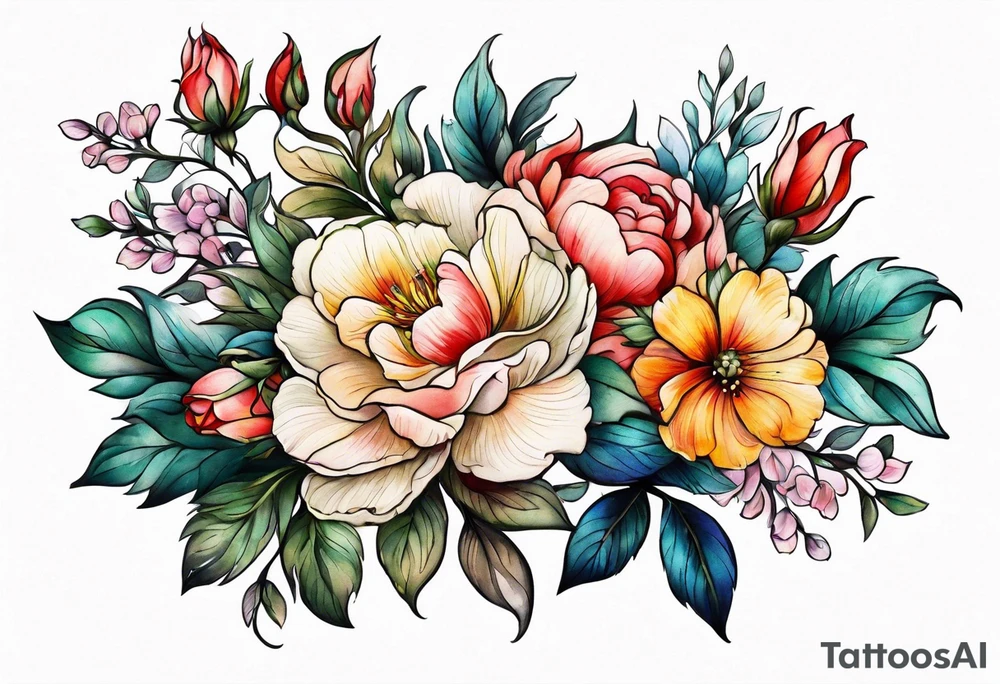 arm sleeve
vintage
floral flowers tattoo idea