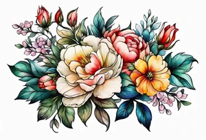 arm sleeve
vintage
floral flowers tattoo idea