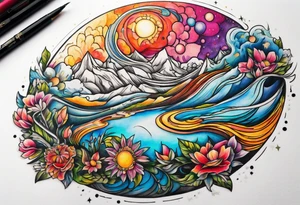 The Earth spinning tattoo idea