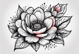 Planet flowers tattoo idea
