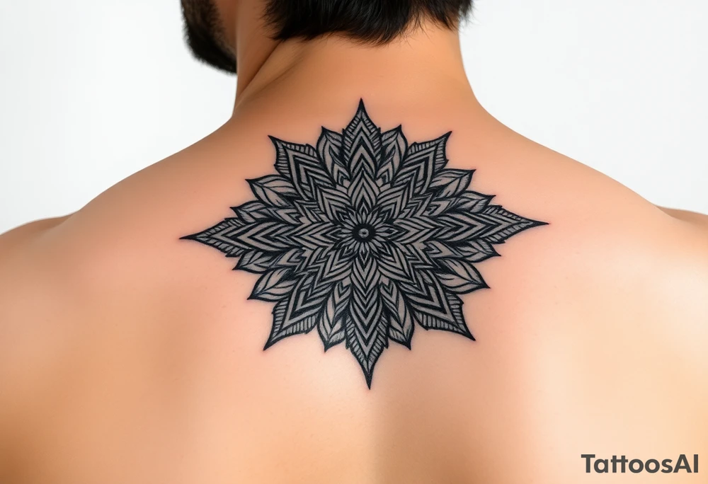 mandala with freedom tattoo idea