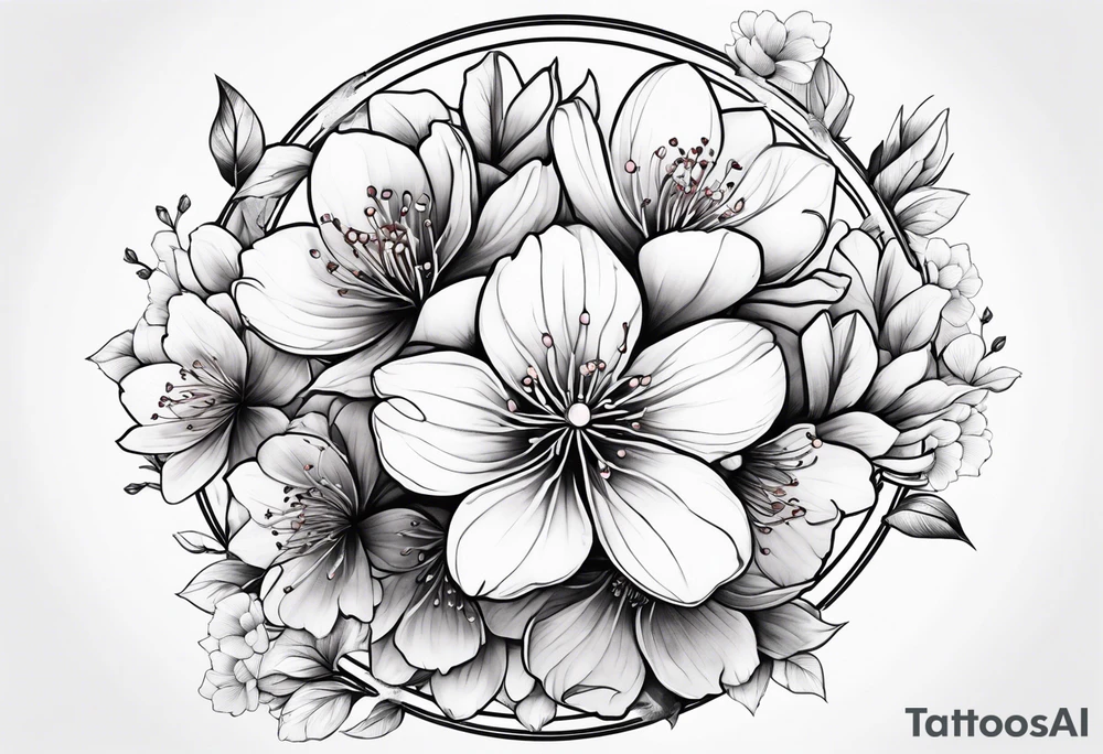 Cherry blossom  s shaped tattoo idea