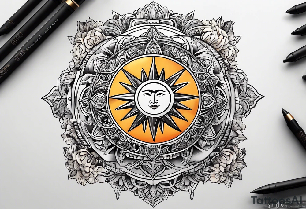 欲望 and the sun -
Simple tattoo idea