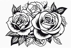 Roses and ornemental tattoo idea