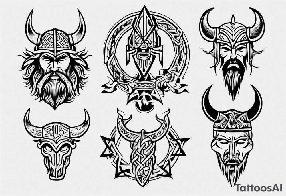 Viking symbols tattoo idea