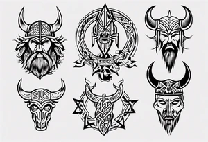 Viking symbols tattoo idea