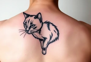 black cat tattoo idea
