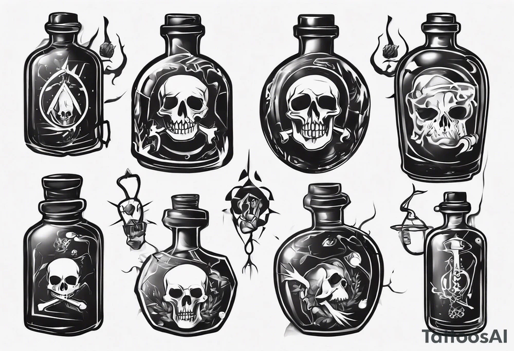 Poison bottle tattoo idea