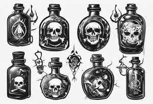 Poison bottle tattoo idea