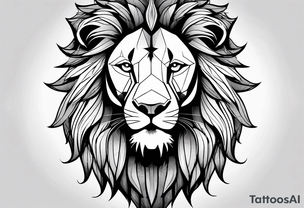 lion face, chest tattoo tattoo idea