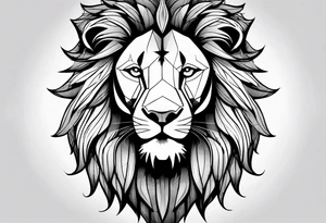 lion face, chest tattoo tattoo idea