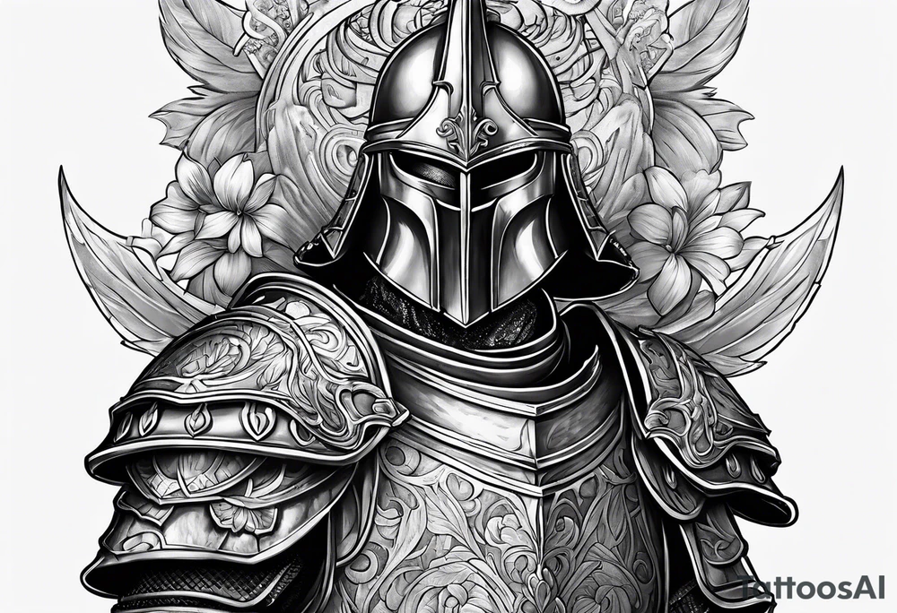 French armor tattoo idea