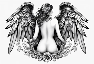 faceless angel tattoo idea