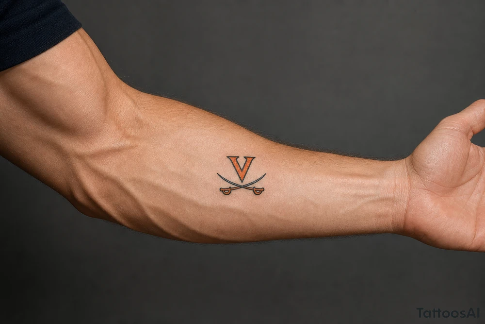 UVA crossed sabres tattoo idea