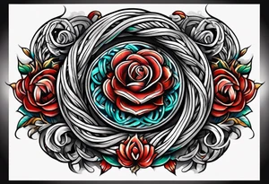 Rope knots twisting tattoo idea