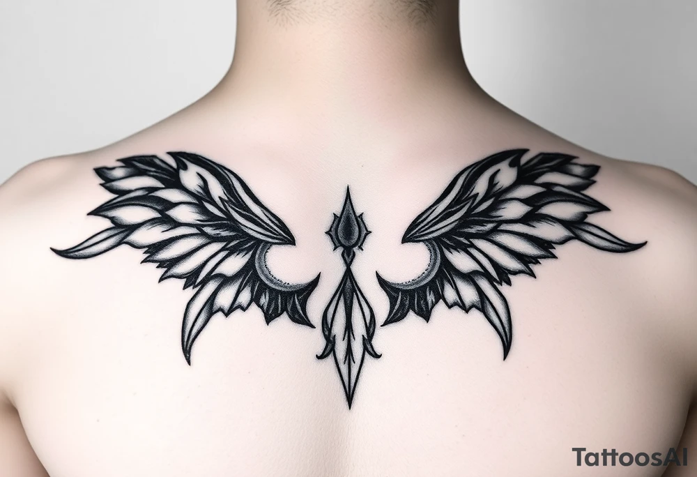 Cute  between breasts
 tattoo small/medium size for women tattoo idea