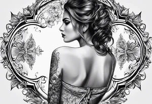 full back tattoo following the shape of a back tattoo idea