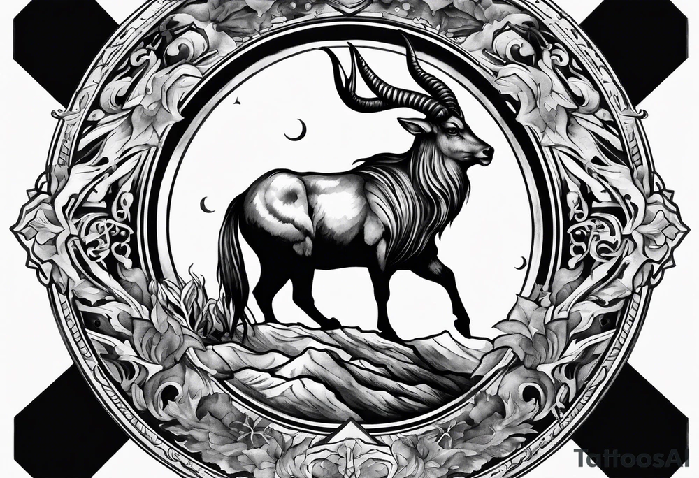 capricorn with a shotgun tattoo idea